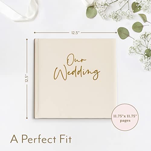 אלבום תמונות חתונה קרם וזהב-אלבום אלבום חתונה ריק-תמונות ותמונות המאוחסנות בבטחה אלבומי נישואין