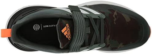 נעל ריצה של Adidas RapidaSport, שחור/לבן/צורח כתום, 1 ארהב יוניסקס ילד קטן
