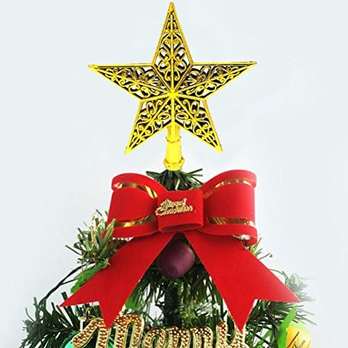 Sewacc חלול- עץ חג המולד כוכב נוצץ נוצץ עץ חג המולד נוצץ קישוטי קישוט קישוטי עיצוב הבית