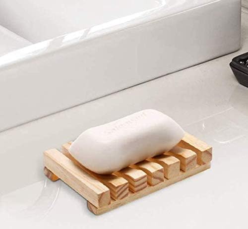 KDDOM HOME אמבטיה סבון עץ מארז בעבודת יד סבון מעץ טבעי מחזיק סבון מעץ לספוגים סבון סבון