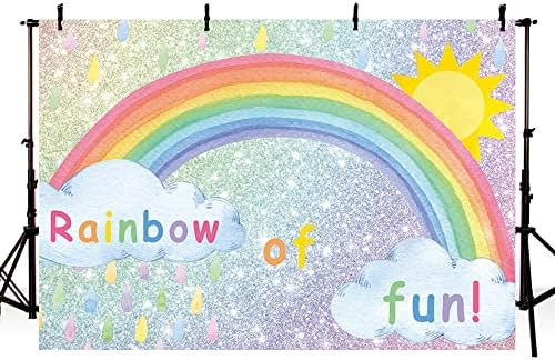 Mehofond 8x6ft Rainbow Rainbow יום הולדת בנות בנות 1s