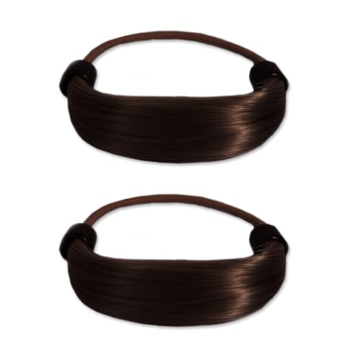 עטיפת קוקו של מיה טוניטייל, שיער סינטטי שנראה כמו השיער שלך עטוף, קלאסי + שיק-חבילת 2 חלקים בצבע חום כהה