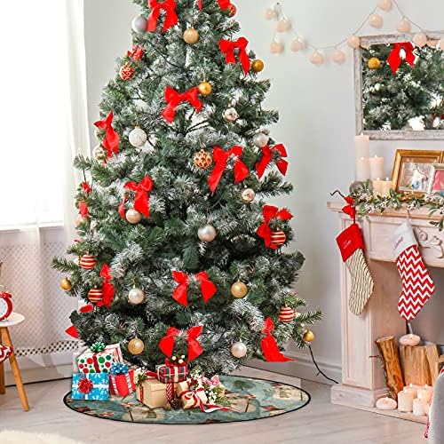 מחצלת עץ חג המולד של שיגואה וינטג 'עץ שלג לחג המולד עץ חג המולד מעמד מחצלת עץ חג המולד עץ חג המולד חג המולד קישוטי