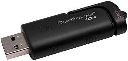 קינגסטון 32GB USB 2.0 מטייל נתונים 104, 30MB/S קריאה, 5MB/S כתיבה