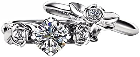 ערכת לב אפרסק עם זירקוניה טבעת חדשה טיפת מים יהלום טבעת נשים זוג יצירתית טבעת מוצדקת