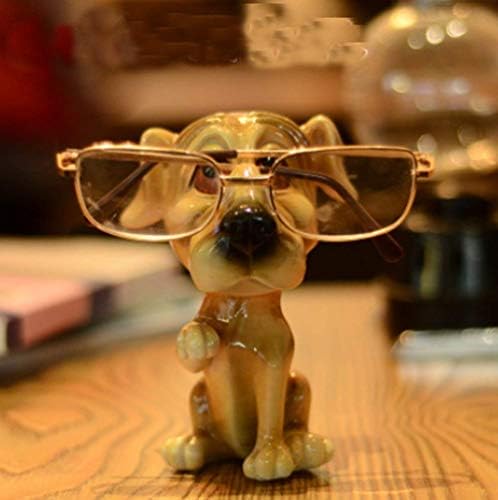 1 pcs כוסות חיה של כלב חמוד משקפי חיית שרף מלאכה משקפי שמש מקסימים משקפי שמש עמד