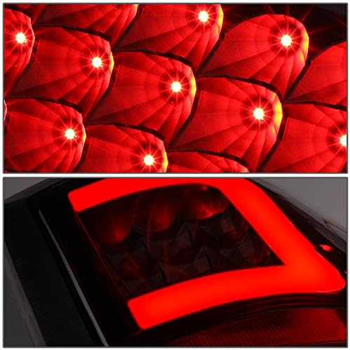 4 יחידות אדום 3 הוביל בר אור בסגנון ג אורות זנב אחורי מנורות בלם ופנסים מרובעים תואם עם דודג '