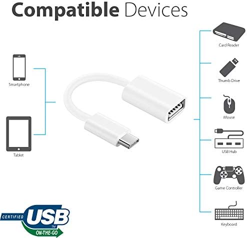 מתאם Big-E OTG USB-C 3.0 תואם למהדורת המאוורר של Samsung Galaxy S20 עבור פונקציות מרובות שימוש כמו
