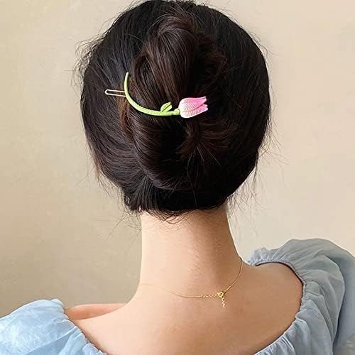 Bybycd בסגנון קוריאני סיכות שיער חמוד פשוט פרח קליפ צפרדע אבזם אבזם בנות בנות שיער גיאומטרי קליפ אביזרי שיער