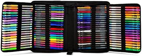 160 צבע אמן ג 'ל עט סט כולל 36 גליטר ג' ל עטים, 12 מתכתי, 12 פסטל, 9 ניאון, 6 קשת, 5 סטנדרטי + 80 התאמת