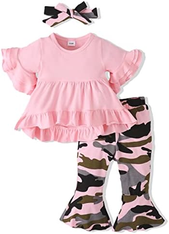 תינוקת בגדי פעוט ילדה בגדי תלבושות תינוקות בגדים פרחוני מכנסיים סט חמוד בגדי סט עבור בנות