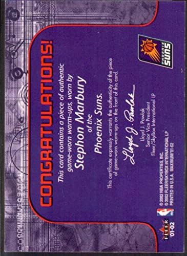 Stephon Marbury Card 2001-02 חימום כוח מקסימלי של Fleer 9