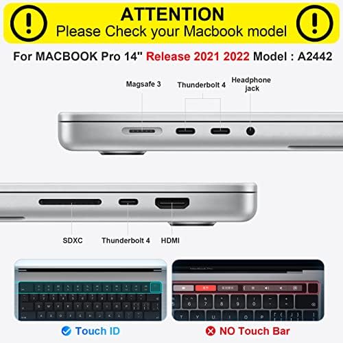 SAMTEC תואם ל- MacBook Pro 16 אינץ 'כיסוי 2021 2022 שחרור M1 Pro/Max A2485 מגן מסך מארז מעטפת קשה