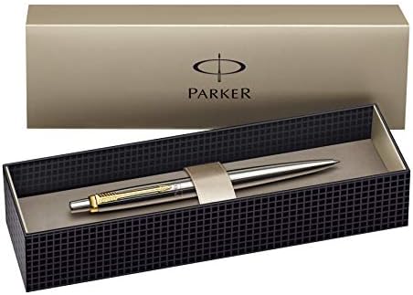 Parker Ballpoint Pen Jotter נירוסטה קלאסית עם חיתוך זהב
