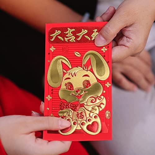 48 יחידות כסף מעטפות מזומנים מעטפות 2023 חדש שנה אדום מנות סיני ארנב שנה אדום מעטפות טוב מזל הונג באו מתנה