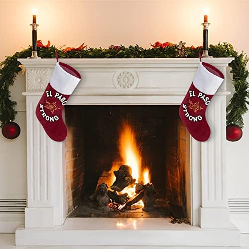 אל פאסו אדום חזק לחג חג המולד גרביים לקישוטים לבית לעץ חג המולד גרביים תלויים