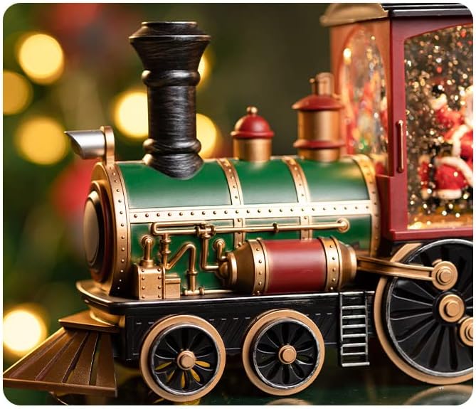 חג המולד של סנטה קלאוס רכבת קופסת מוזיקה מעופפת קופסת מוסיקה שלג בדולר כדור צעצועים לילדים מתנה ליום הולדת