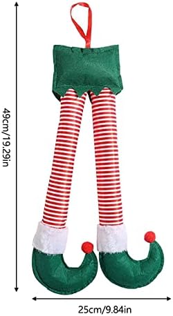 Sunteamo חג המולד רגליים ארוכות חג המולד רגליים מצוירות רגליים לחג המולד רגליים תליון קישוטי