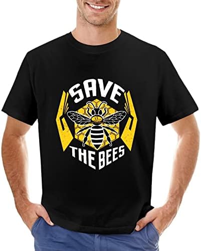 לב נפש נשמה חוסך את דבורים גברים של כותנה חולצות צוות צוואר גרפי טיז קצר שרוול חולצות