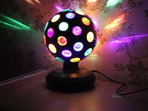 מנורת כדור דיסקו 360 מעלות תנועה מסתובבת מרובת צבעים משתנים קסמים קסמים KTV Fash Light נהדר לבר מסיבות,