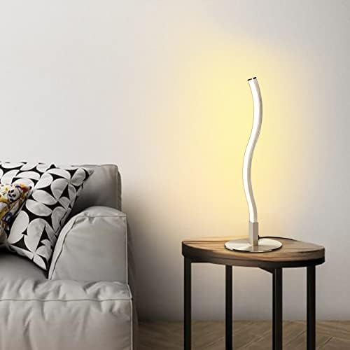 DingLighting Dllt Dllt עיצוב ספירלה מנורת שולחן LED, מנורת שולחן מודרנית לבנה חמה 3000,000 מנורות ליד מיטה