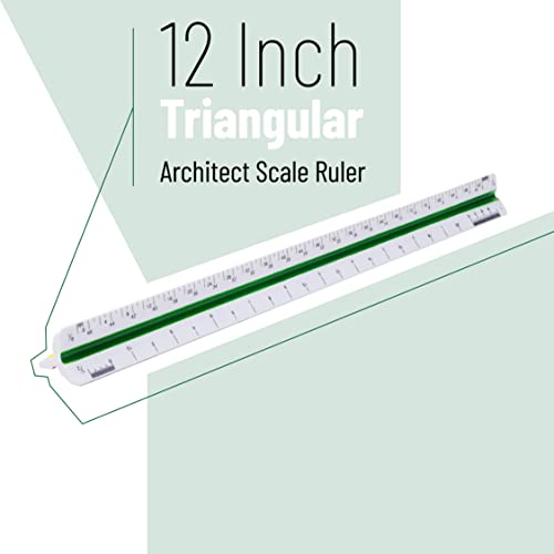 עט אדריכלי בקנה מידה שליט, 12 פלסטיק אדריכל בקנה מידה