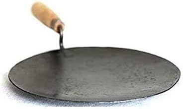 הודי מסורתי ברזל טאווה כלי בישול רוטי יצרנית צ ' פאטי יצרנית ברזל טאווה עם עץ ידית 12 אינץ-משלוח המהיר ביותר