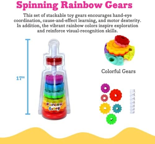 פעוט נבדק-גלגלי קשת מסתובבים - צעצוע מסתובב הניתן לגיבוב לילדים-צעצוע חינוכי לגילאי מעל 15