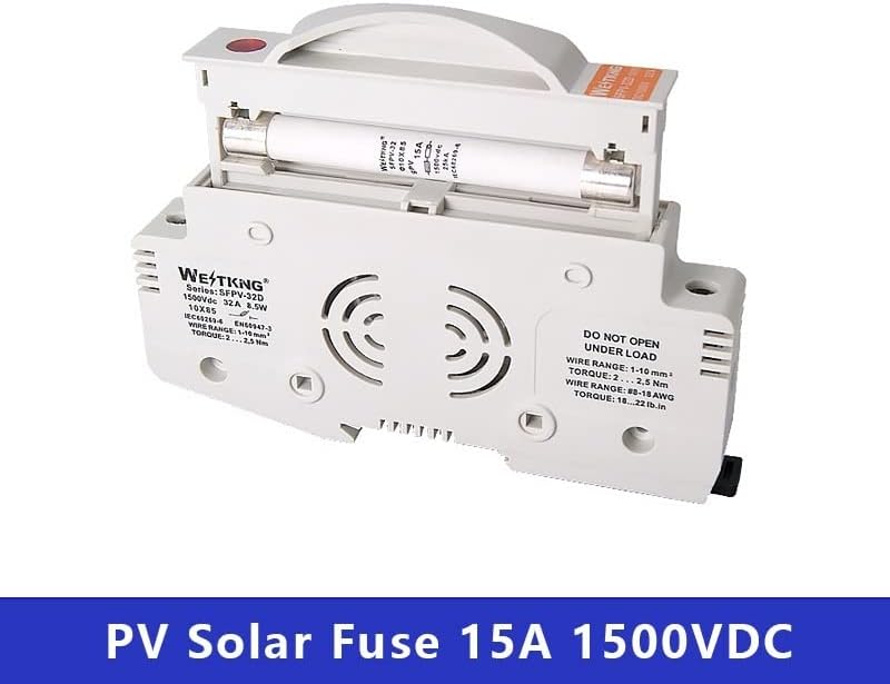 BASNI 5PCS PV נתיך סולארי 1500VDC מגבלת זרם לחץ גבוה למערכת פוטו וולטאית תיבת קומינר 10x85 ממ הגנה על בטיחות