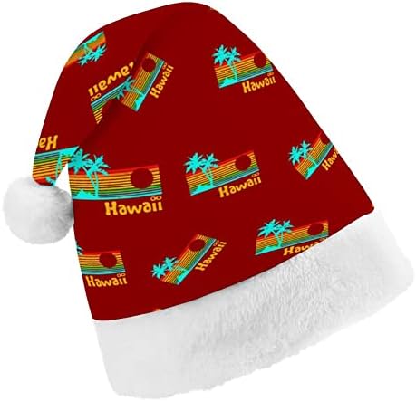 80 רטרו בציר הוואי חג המולד סנטה כובע עבור אדום חג המולד כובע חג טובות חדש שנה חגיגי ספקי צד