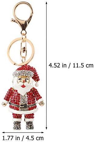 Valiclud חג המולד Rhiningestone מחזיק מפתחות סנטה סנטה תיק קריסטל תיק תליונים תליונים למילוי שקית מסיבות חג