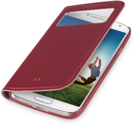 מארז עור אמיתי של GGMM -S עבור Samsung Galaxy S4 - אריזה קמעונאית - אדום
