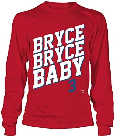 חולצת טריקו של Bryce Harper של Bryce Harper - Bryce Bryce Baby - Longsleeve Tee/Red/M