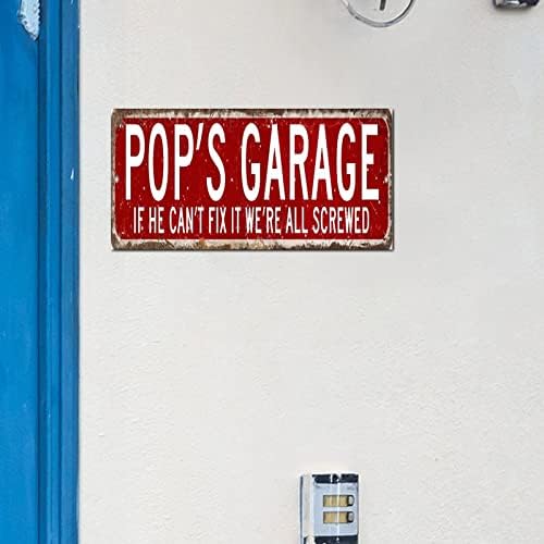 המוסך של Madcolitote Vintage Pop אם הוא לא יכול לתקן את זה כולנו שלט עץ דפוק שלטי אבא יום רחוב מותאמים