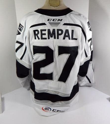 2019-20 שלטון אונטריו שלדון Rempal 27 משחק השתמש בג'רזי לבן 54 DP33609 - משחק גופיות NHL משומשות