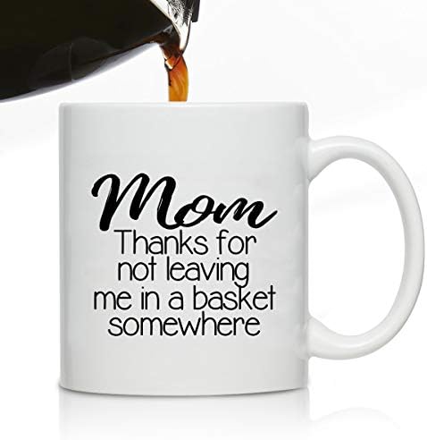 חידוש קפה ספל עבור אמא, תודה על לא להשאיר אותי בסל-קדמי ואחורי הדפסה - מתנת רעיון עבור אמהות - הטוב