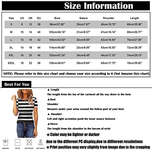 חולצות שרוול קצר לנשים טוניקה דקה מזדמנת טוניקה בתוספת גודל גודל Y2K צמרות צוואר צוואר טרנדי