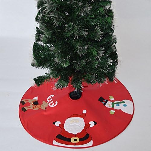 גירוש 50 חג המולד חמוד איש שלג סנטה קלאוס איילים איילים רקמה רקמה עץ חג המולד חצאית קוטב אדום פליס חג המולד