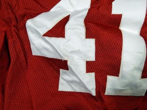 2011 San Francisco 49ers 41 משחק הונפק אדום ג'רזי 44 DP42647 - משחק NFL לא חתום בשימוש בגופיות