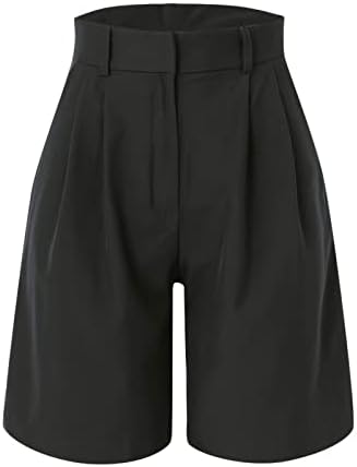 מכנסיים קצרים מזדמנים לנשים טרקלין קיץ נוח בצבע טהור מכנסי חוף קצרים רופפים מתאימים למותניים גבוהות
