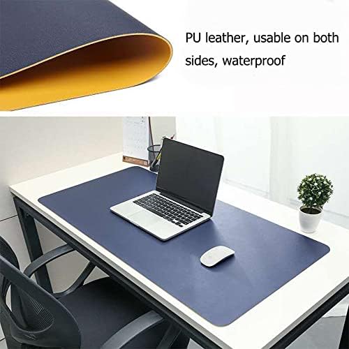 מגן על שולחן כרית שולחן גדול, 47.2 x 23.6 מחצלת שולחן עור מחשב נייד כרית עכבר מקלדת עם כתיבה נוחה
