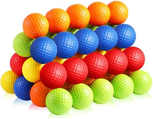 50 חבילות קצף גולף תרגול כדורים ריאליסטיים מרגישים כדורי אימון טיסה לחצר אחורית מקורה או חיצונית,