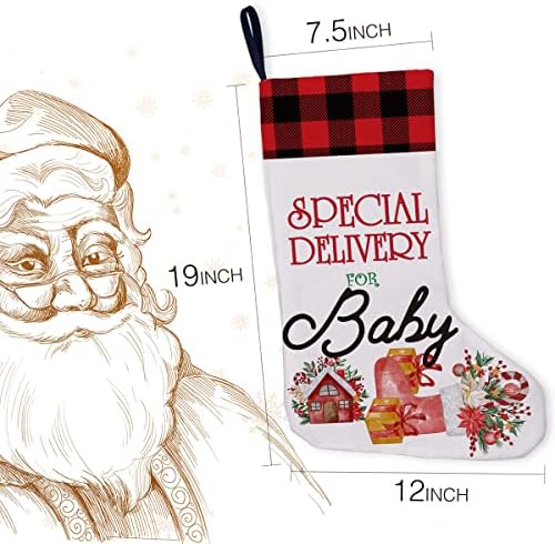 משלוח מיוחד של Golsoo לתינוק יוטה גרב חג המולד חמוד תינוק יילוד יילוד גרב חג המולד תלוי קישוטי