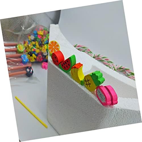 Nuobesty 90 PCS חידוש סטודנטים כיתות כיתה מעדיפות תבניות נייר מכתבים לילדים מחקים מיני יצירתיים לצעצועים פירות