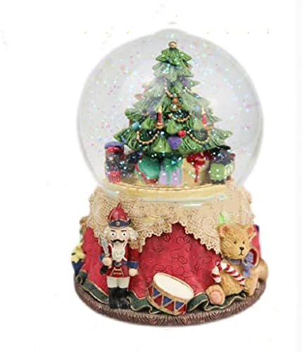 HMGGDD עץ חג המולד חלום קופסת כדור קופסא מוסיקה סיבוב רכבת קטנה אוקטבה קופסא בנות מתנה ליום הולדת לחג המולד