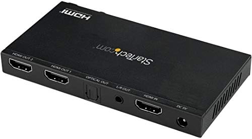 Startech.com 2 -Port HDMI Splitter - 4K 60Hz UHD HDMI 2.0 Audio Video Splitter w/SCALER & AUDIO AUDIO