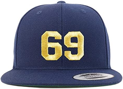 טרנדי הלבשה חנות מספר 69 זהב חוט שטוח ביל סנאפבק בייסבול כובע