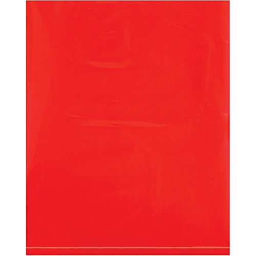 קופסאות מהירות BFPB465R שטוח 2 מיליון שקיות פולי, 8 x 10, אדום