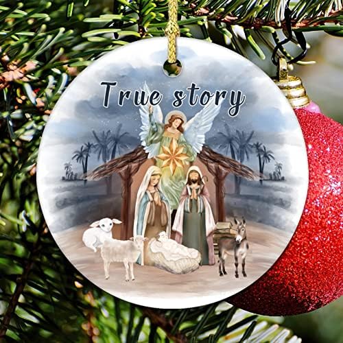 קישוט רעיון למתנה נוצרית שומר על קישוט קרמיקה לידתו של קישוט קרמיקה לחג המולד של ישו לבנים בנות עגול קרמיקה לחג