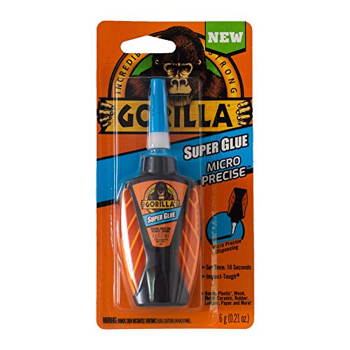 Gorilla Micro Super Glue מדויק, 6 גרם, ברור,